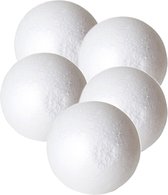 Pakket van 8x stuks piepschuim hobby/DIY bal/bol 15 cm - Kerstballen maken knutselmateriaal