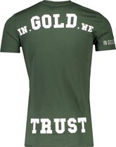 In Gold We Trust T-shirt Groen voor heren - Lente/Zomer Collectie