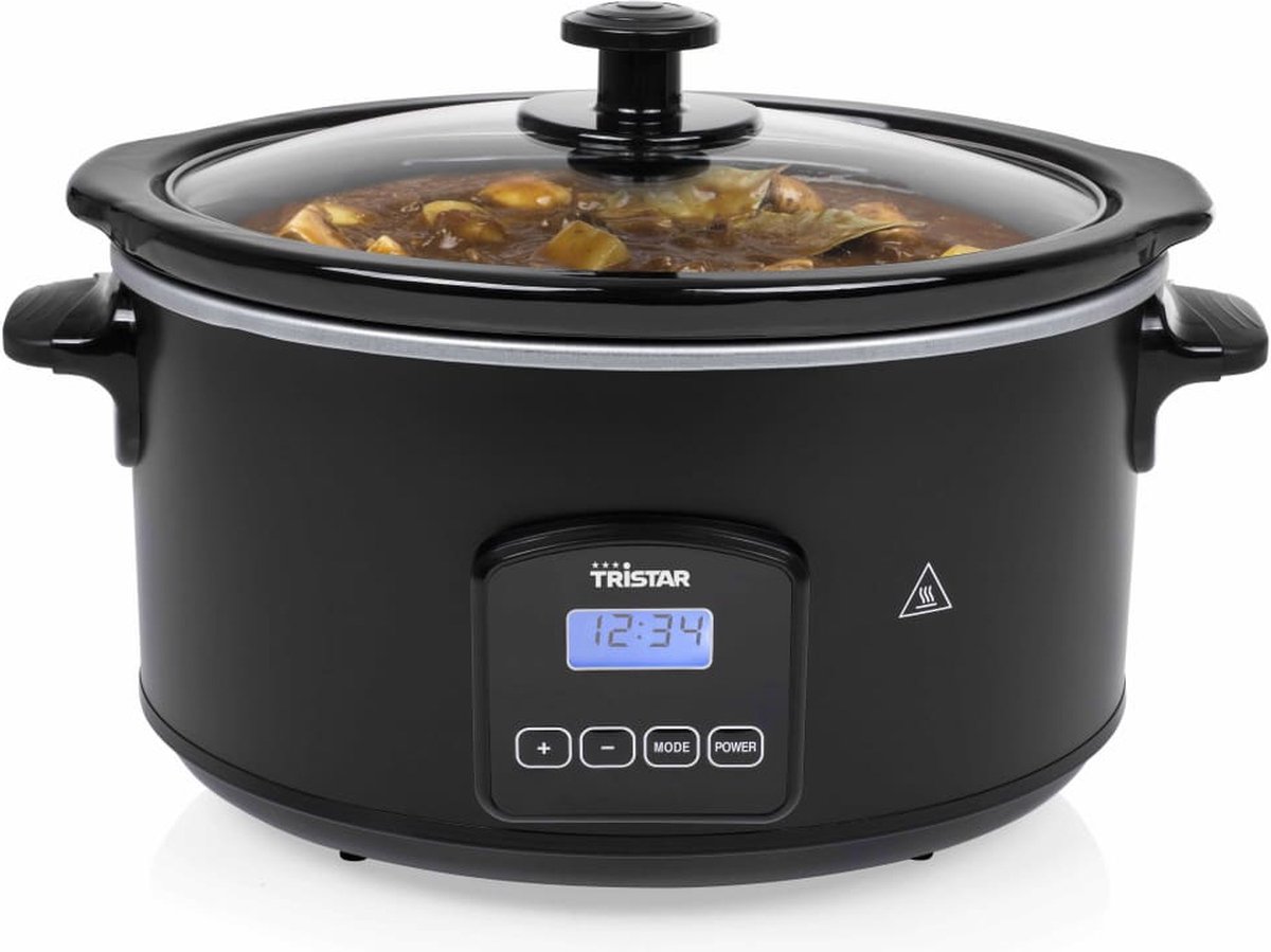 Bol.com Tristar VS-3920 Slowcooker – Digitale Slowcooker 4.5 liter – Keramische binnenpan - Warmhoudfunctie aanbieding Bol.com Tristar VS-3920 Slowcooker – Digitale Slowcooker 4.5 liter – Keramische binnenpan - Warmhoudfunctie aanbieding