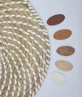 Haarspeldjes 'Yara' - verschillende maten en kleuren - stof/imitatieleer - standaardsetje 1 — 3 cm