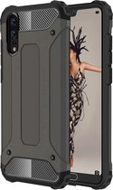 Huawei P20 Hoesje - Mobigear - Outdoor Serie - Hard Kunststof Backcover - Gunmetal - Hoesje Geschikt Voor Huawei P20