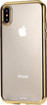 Apple iPhone XR Hoesje - Mobigear - Royal Serie - TPU Backcover - Transparant / Goud - Hoesje Geschikt Voor Apple iPhone XR