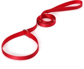Retriever lijn - rood - 140 cm – diervriendelijke hondenriem - slip ketting – soft grip - sliplijn – hondentraining – reflecterend
