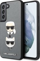 Karl Lagerfeld Saffiano K&C Samsung Galaxy S22 - Grijs