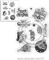 Merry Little Christmas Greetings Clear Stamps (PD7966)