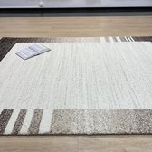 Crème Tapijt Dik Laagpolig Vloerkleed Koho Zen Premium Feeling Kader - 160x230cm- Modern - Woonkamer - Salon - Slaapkamer - Eetkamer