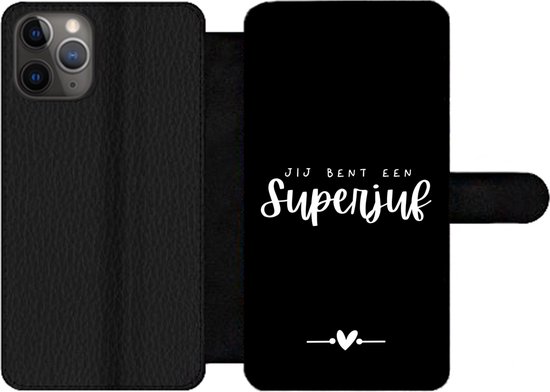 Bookcase pour iPhone 11 Pro Bookcase - Citations - Tu es un super prof - Proverbes - Enseignant - Avec poches - Étui portefeuille avec fermeture magnétique