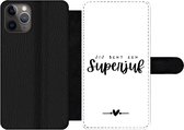 Bookcase pour iPhone 11 Pro Bookcase - Proverbes - Tu es un super prof - Enseignant - Citations - Avec poches - Étui portefeuille avec fermeture magnétique