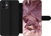Bookcase Geschikt voor iPhone 12 telefoonhoesje - Kristallen - Natuurstenen - Edelstenen en mineralen - Met vakjes - Wallet case met magneetsluiting
