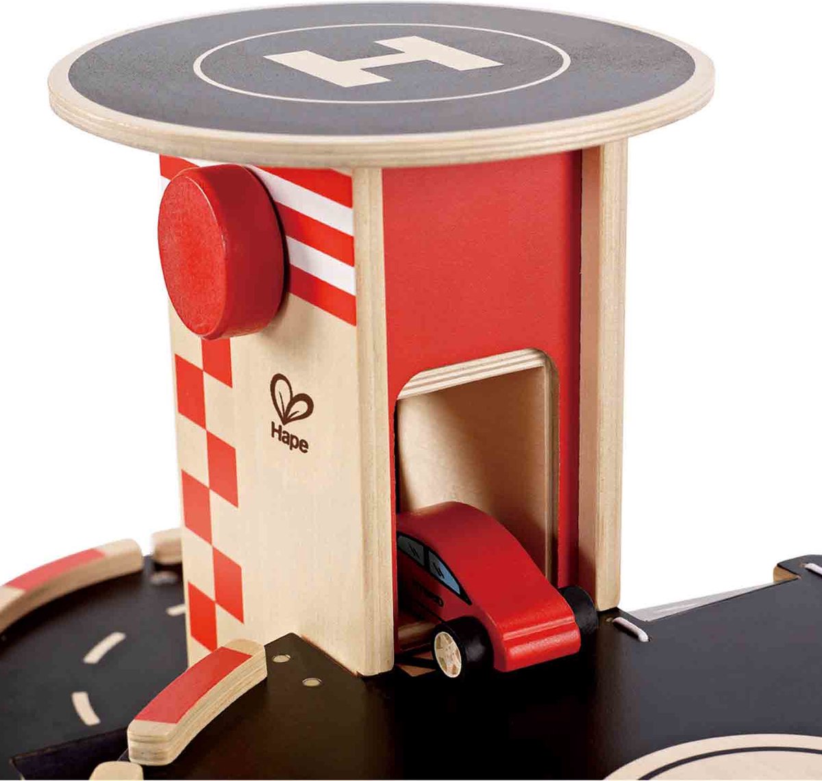 Hape Park & Go Garage - Speelgoed Parkeergarage met Lift, Helikopter en Auto's, 3 jaar+ — afbeelding 10