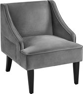 FURNIBELLA - Loungestoel, gestoffeerde stoel, relaxstoel met 4 stoelpoten, armleuning, enkele bank, televisiestoel voor woonkamer/kantoor