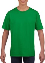 Rood basic t-shirt met ronde hals voor kinderen unisex- katoen - 145 grams  - rode... | bol.com