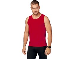 Sport singlet voor heren - Tanktop hemd - Rood - Herenkleding - Mouwloze t-shirts - sportkleding S