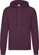 Fruit of the Loom capuchon sweater bordeaux rood voor volwassenen - Classic Hooded Sweat - Hoodie - Heren kleding L (EU 52)