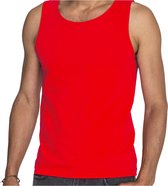 Débardeur / camisole rouge pour homme - Fruit of The Loom - coton - t-shirt sans manches / débardeurs / singulet L