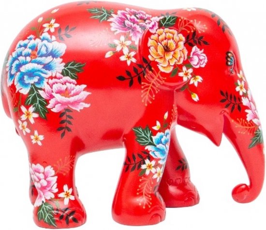 Elephant Parade - Peony Lover - Handgemaakt Olifanten Beeldje - 10cm