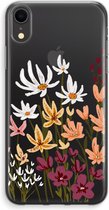 Case Company® - iPhone XR hoesje - Painted wildflowers - Soft Case / Cover - Bescherming aan alle Kanten - Zijkanten Transparant - Bescherming Over de Schermrand - Back Cover