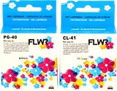FLWR - Inktcartridge / PG-40 + CL-41 2-pack Zwart en Kleur - Geschikt voor Canon