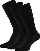 Apollo - Merino Wolllen sokken - Unisex - Antipress - 3-Pak - Zwart - Maat 39/42 - Diabetes sokken - Sokken zonder elastiek - Naadloze sokken