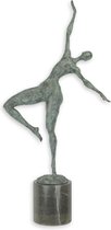 Bronzen Sculptuur Naakt Groen Finsih 30x62x6 cm