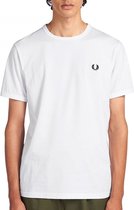 Fred Perry - Ringer T-shirt - Witte Shirts - S - Wit
