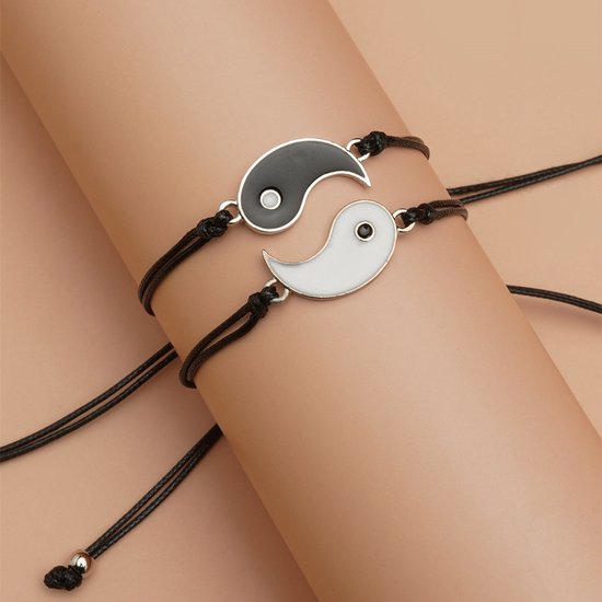 Bixorp Friends - Joli bracelet d'amitié avec symboles Yin Yang - Joli bracelets d'amitié pour deux BFF