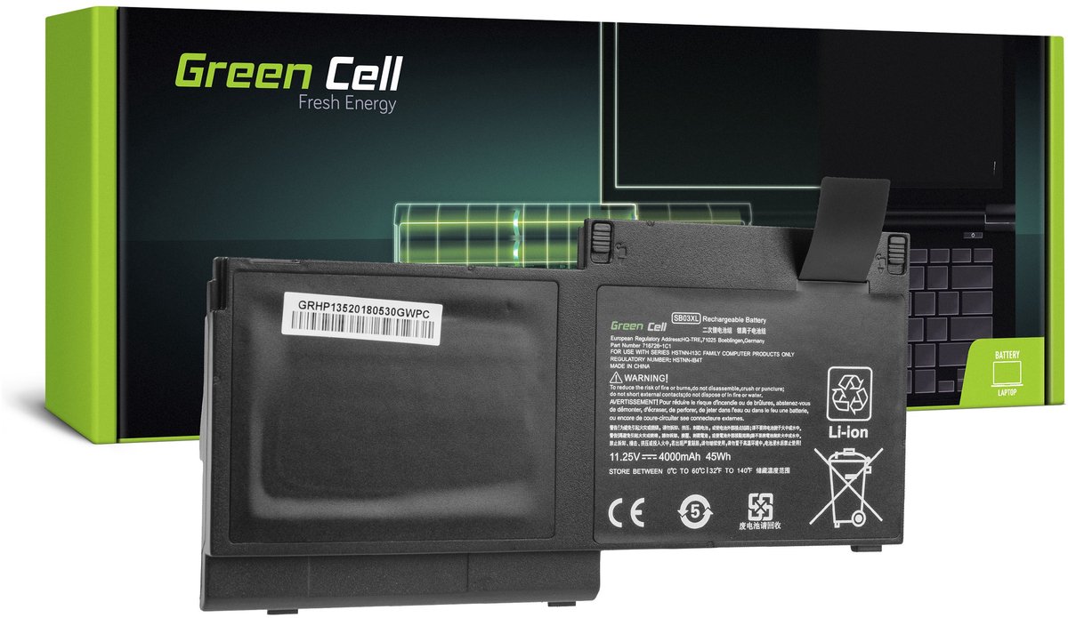Image of Greencell huismerk 4000mAh laptop batterij ter vervanging van HP EliteBook batterij