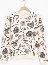 Sissy-Boy - Witte sweater met bloemenprint