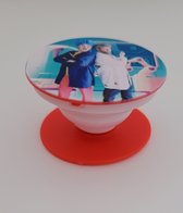 De Professor en Kwast - Telefoon Vinger Grip Houder (Rood) + Animatie On Demand