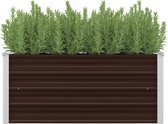 vidaXL Plantenbak verhoogd 100x40x45 cm gegalvaniseerd staal bruin