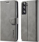 Luxe Book Case - Samsung Galaxy S22 Plus Hoesje - Grijs