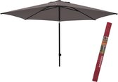 Parasol Rond Taupe 300 cm met beschermhoes | Ronde en kantelbare parasol Madison Elba