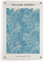 Walljar - William Morris - Blue Marigold - Muurdecoratie - Plexiglas schilderij