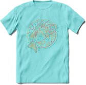 Vissen T-Shirt | Grappig Verjaardag Vis Hobby Cadeau Shirt | Dames - Heren - Unisex | Tshirt Hengelsport Kleding Kado - Licht Blauw - XXL