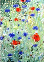 Ansichtkaarten enkel - Rechthoek - Bloemen - Groen, blauw, rood - 10,5x15x0,5cm - Fairtrade - EcoStory