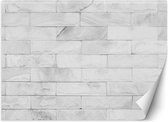 Trend24 - Behang - Witte Bakstenen - Vliesbehang - Behang Woonkamer - Fotobehang - 450x315 cm - Incl. behanglijm
