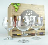 Straffe Hendrik Bierglas - 33cl  - Biercadeau met 3 bierglazen + geschenkverpakking - Originele glazen van de brouwerij