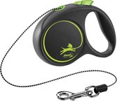 Flexi Rollijn Black Design Cord Groen