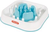 Zolux anti-schrok voerbak blauw / wit 1,6 ltr 28x28x6,5 cm