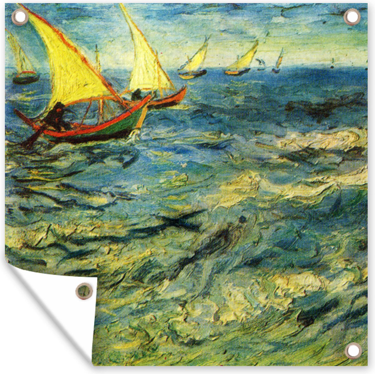 Affiche De Jardin Bateaux De P che En Mer Peinture De Vincent Van 