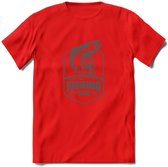 Fishing - Vissen T-Shirt | Grappig Verjaardag Vis Hobby Cadeau Shirt | Dames - Heren - Unisex | Tshirt Hengelsport Kleding Kado - Rood - M