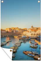 Tuinposter - Tuindoek - Tuinposters buiten - Haven in het oude centrum van Dubrovnik, Kroatië - 80x120 cm - Tuin