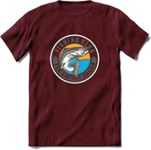 Vissen T-Shirt | Grappig Verjaardag Vis Hobby Cadeau Shirt | Dames - Heren - Unisex | Tshirt Hengelsport Kleding Kado - Burgundy - L