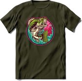 Vissen T-Shirt | Grappig Verjaardag Vis Hobby Cadeau Shirt | Dames - Heren - Unisex | Tshirt Hengelsport Kleding Kado - Leger Groen - XXL