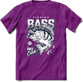 Vissen T-Shirt | Grappig Verjaardag Vis Hobby Cadeau Shirt | Dames - Heren - Unisex | Tshirt Hengelsport Kleding Kado - Paars - M