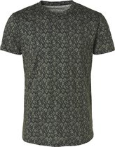 No-Excess - T-Shirt Dessin Donkergroen - Maat XL - Modern-fit