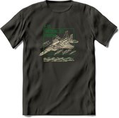 F-15 Vliegtuig T-Shirt | Unisex leger Kleding | Dames - Heren Straaljager shirt | Army F16 | Grappig bouwpakket Cadeau | - Donker Grijs - XXL