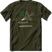 AV-8B Vliegtuig T-Shirt | Unisex leger Kleding | Dames - Heren Straaljager shirt | Army F16 | Grappig bouwpakket Cadeau | - Leger Groen - XL