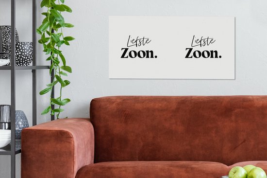 Tableau Peinture Fils - Proverbes - Fils Cher - Zwart - Wit - Citations - Enfant - 80x40 cm - Déco Décoration murale