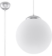 Trend24 Hanglamp Ugo 40 - E27 - Wit / Chroom